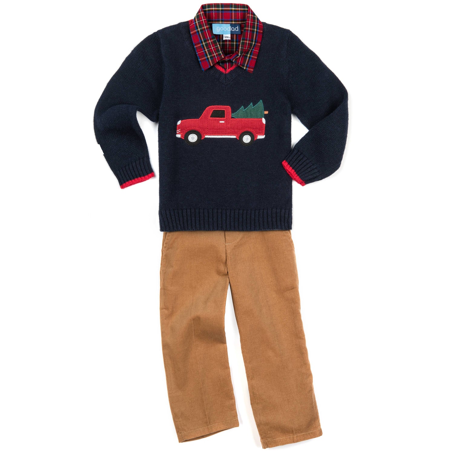Good Lad Toddler Boy Long Sleeve Navy Sweater Set