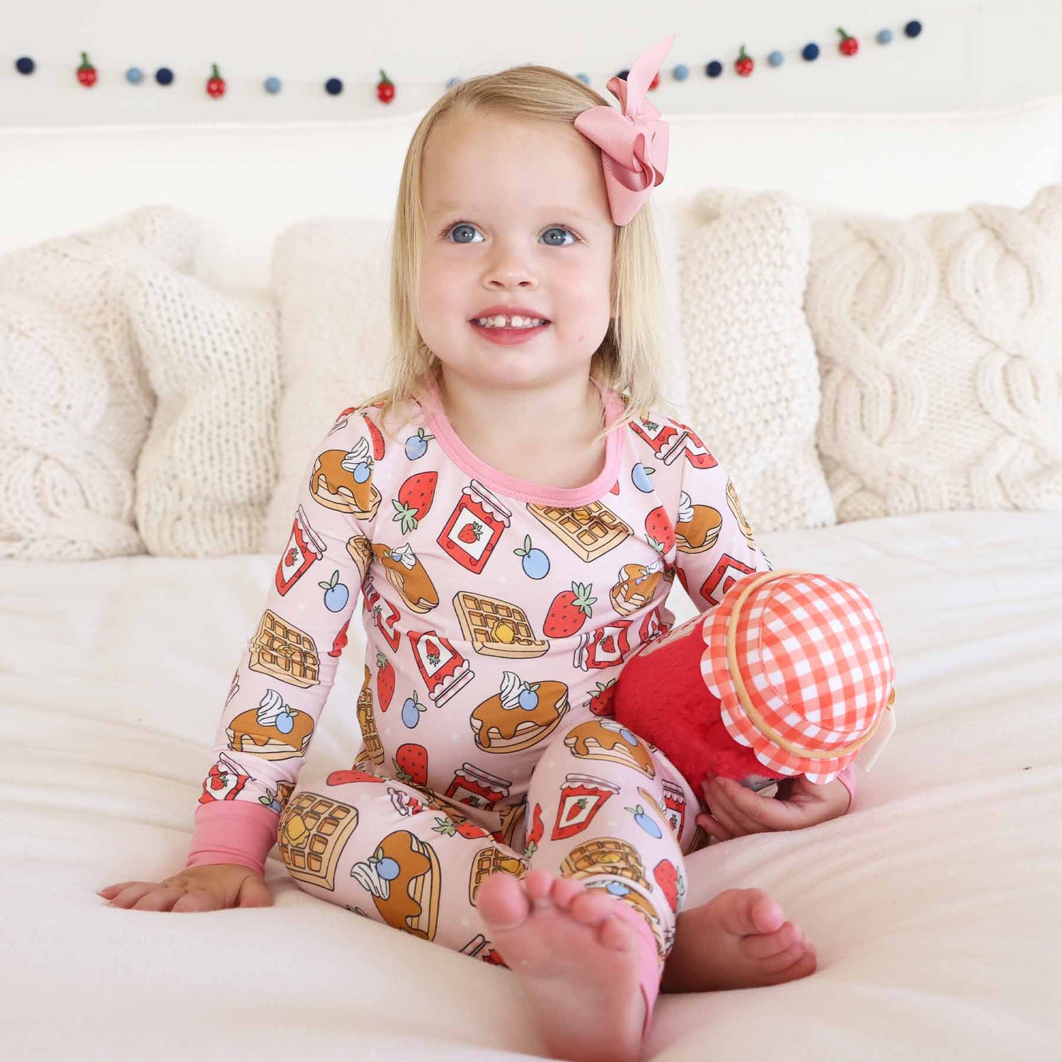 Sweet Stacks Two Piece Pajama Set | Pink