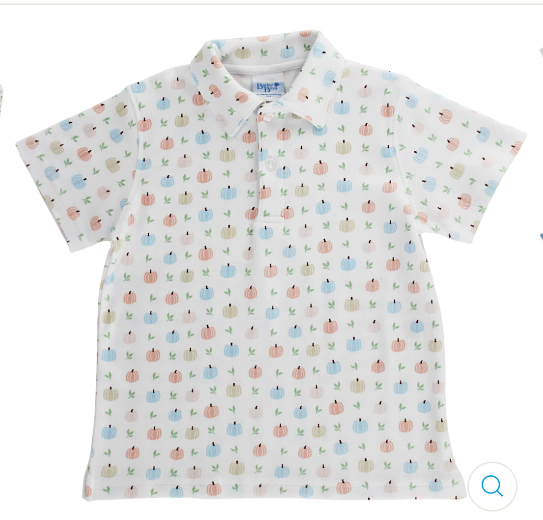 Pumpkin Print- Polo Shirt