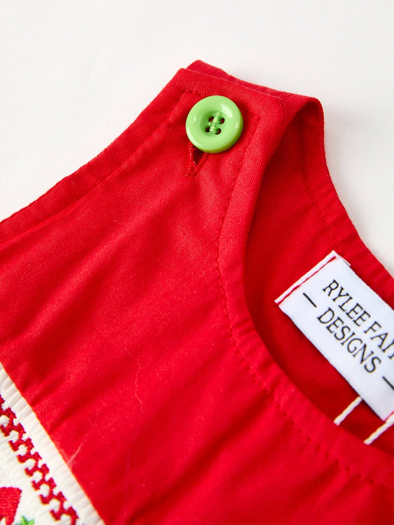 Grinch Cheer: Red Holiday Baby Boys Romper with Cute Embroidery