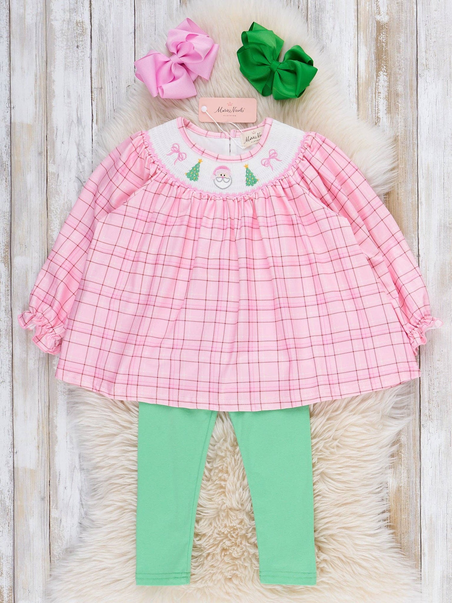 Plaid Christmas Delight Smocked Outfit