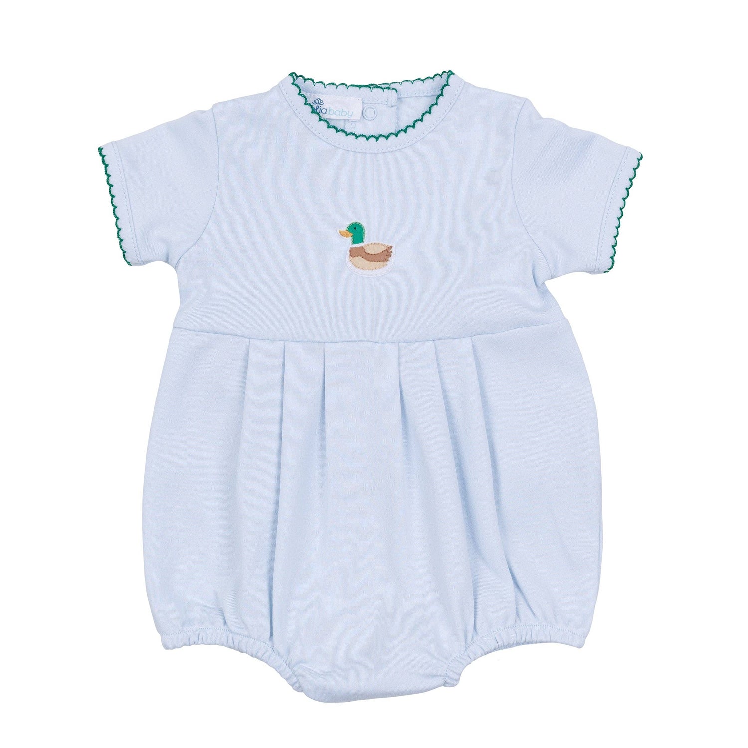 Mini Mallard Embroidered Bubble - Light Blue