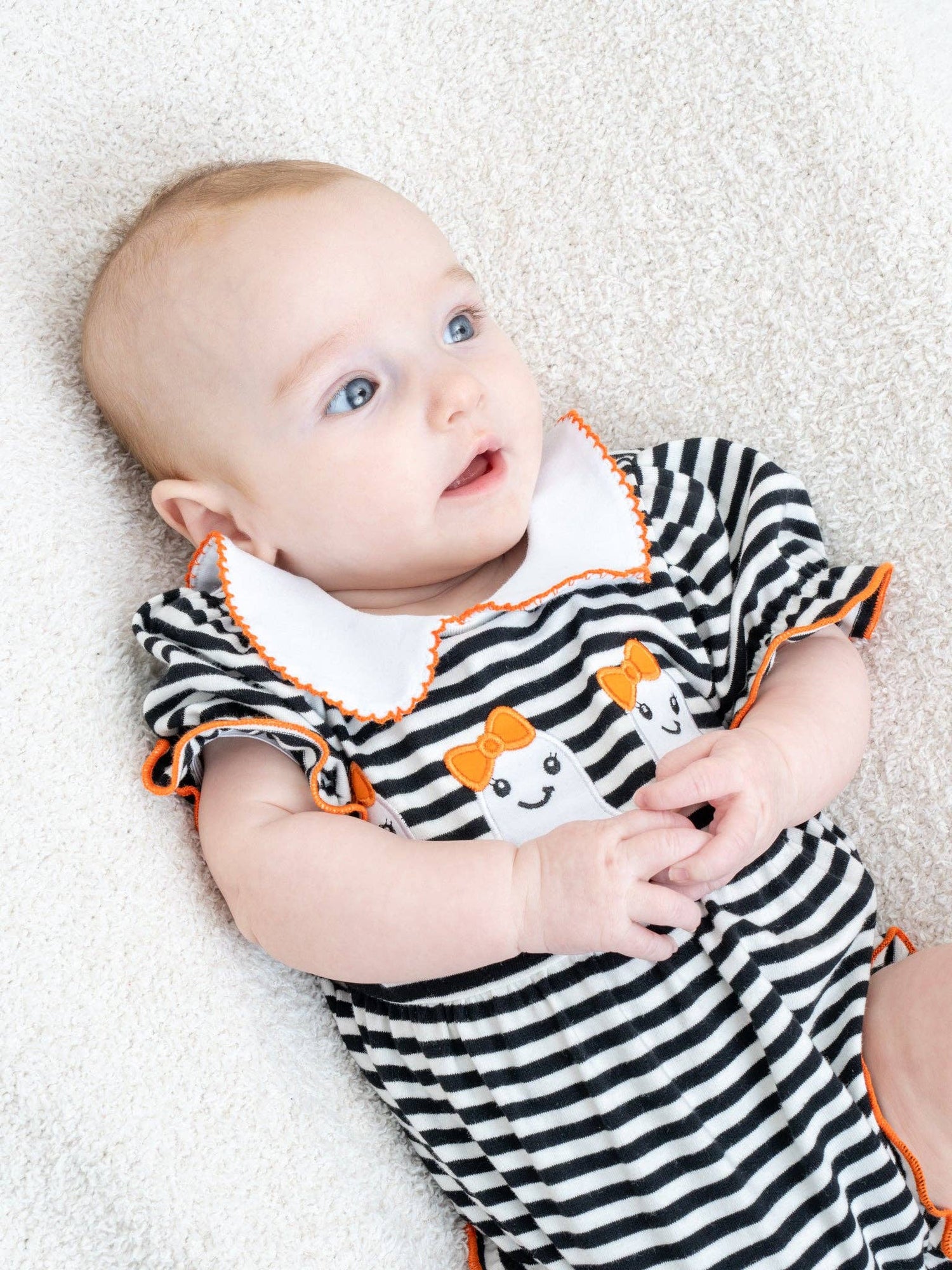 Spooky Treat Striped Romper
