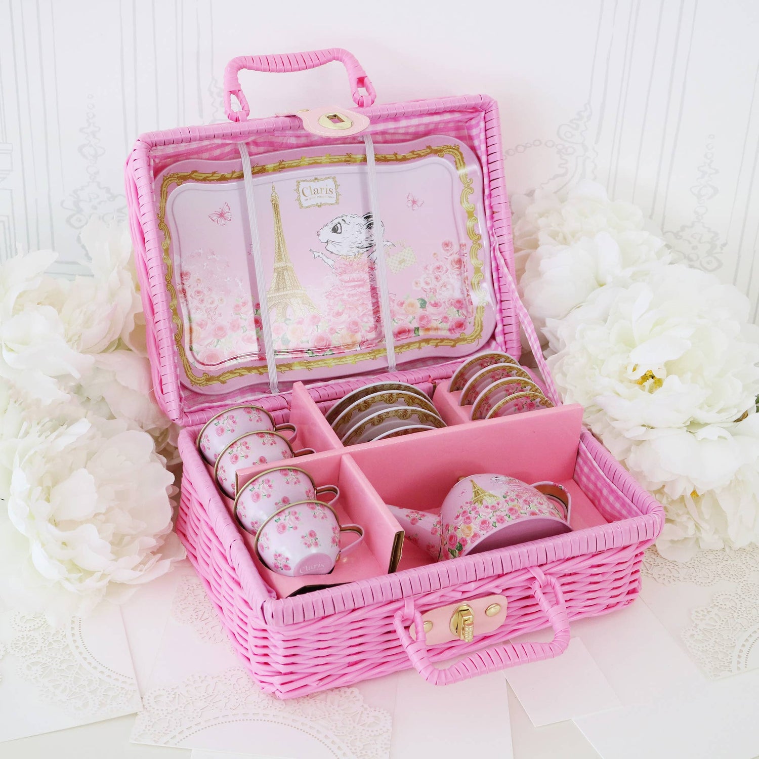 Claris The Chicest Mouse In Paris Picnic Basket Tea Set | Pack of 2