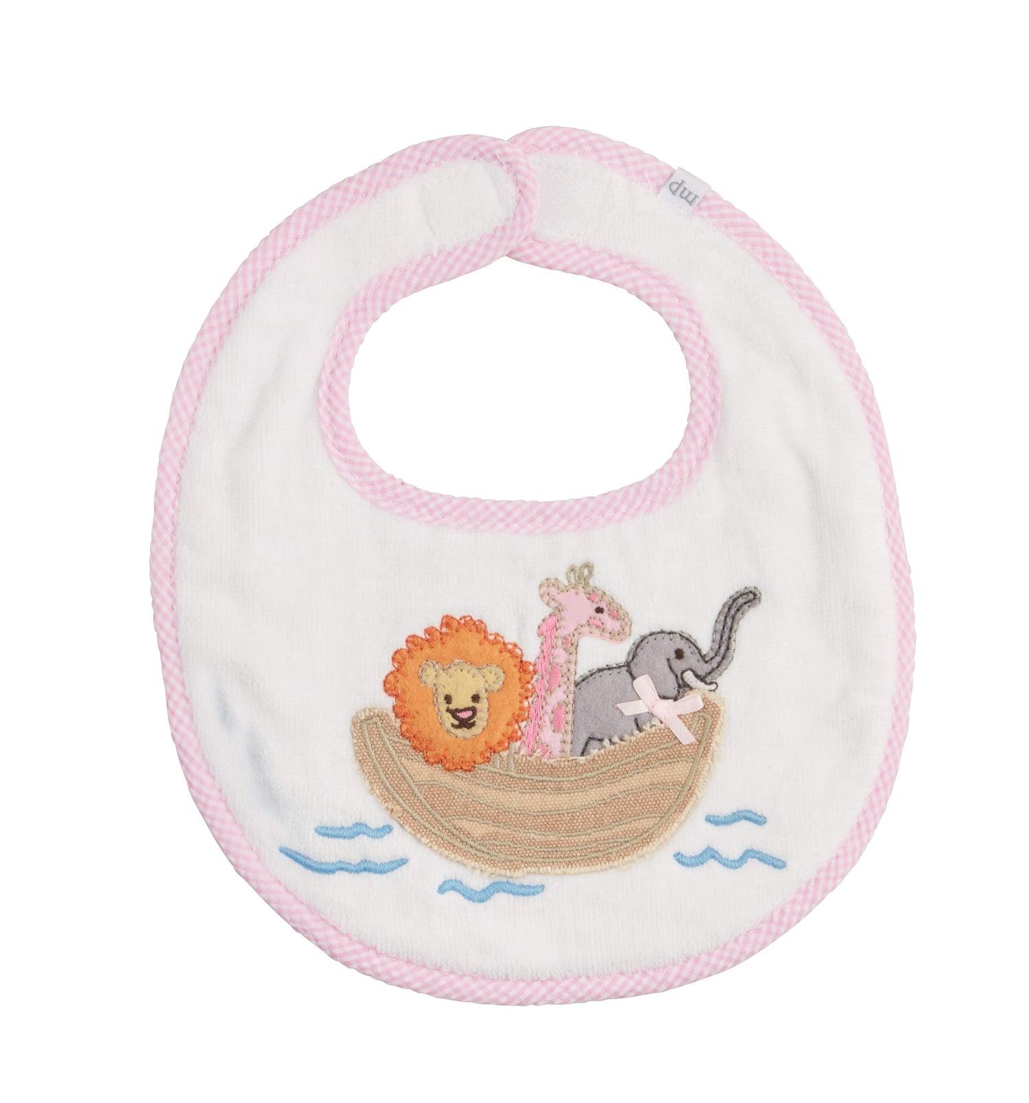 Noahs Ark Bib Pink