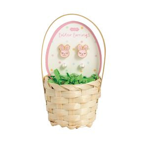 Bunny Easter Stud Earring Basket Set