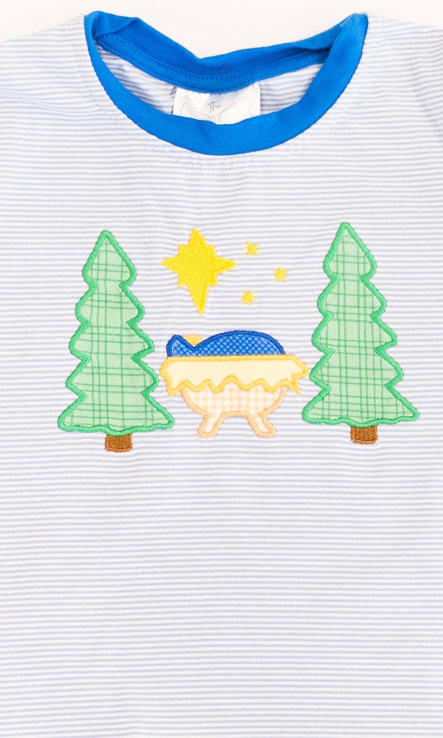 Silent Night Boys Blue Christmas PJ's