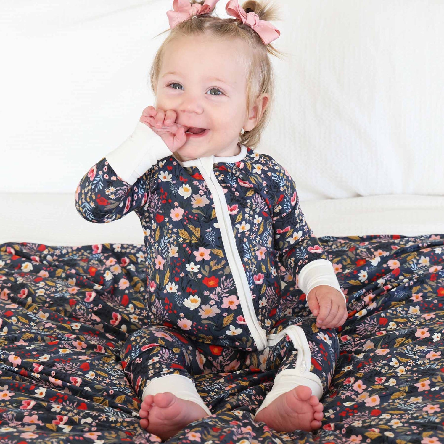 Midnight Meadow Convertible Zip Romper