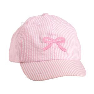 Pink Bow Embroidered Hat