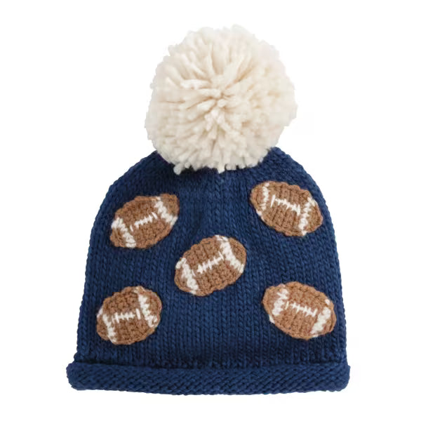 Boys' Crochet Beanie - Football