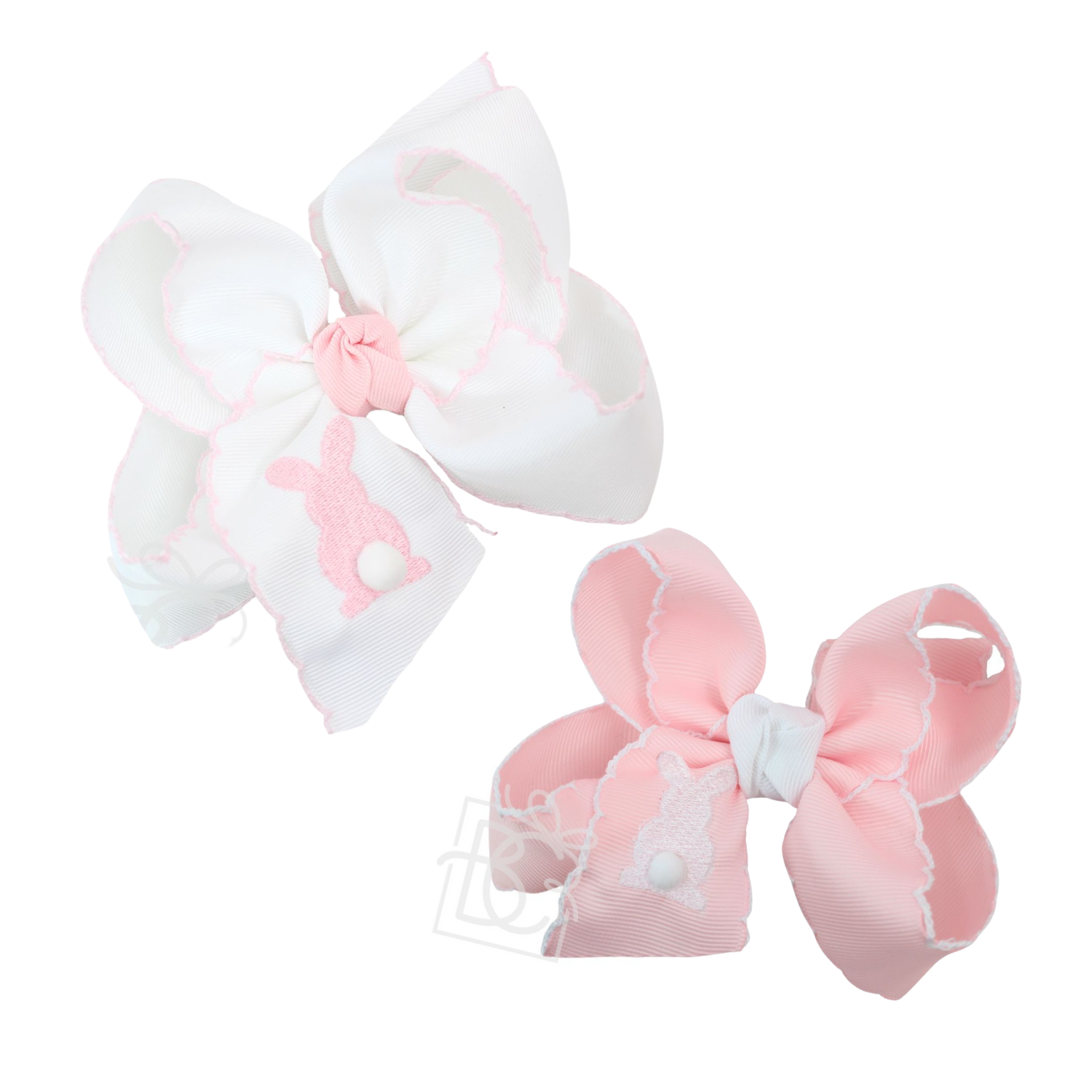 EMBROIDERED EASTER CROCHET EDGE BOWS