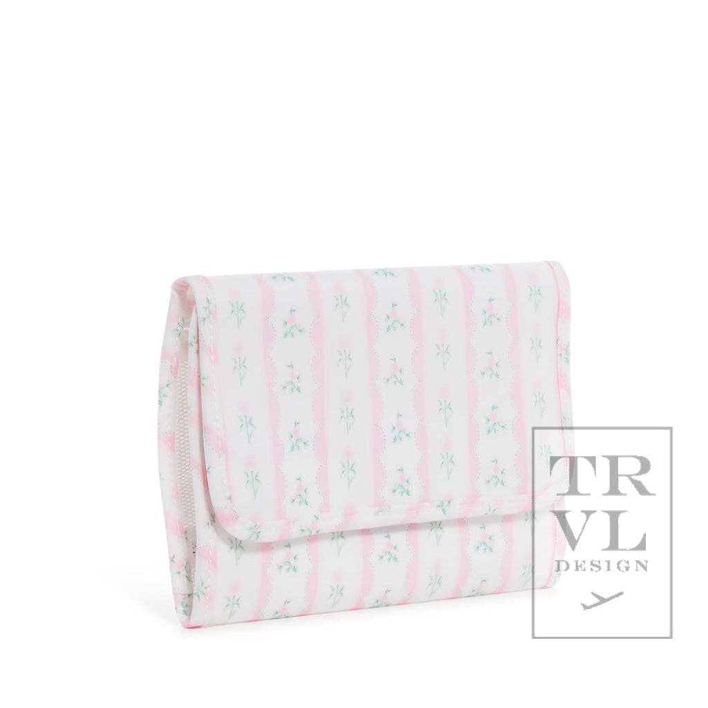 Mini Rollup Hanging Bag - Ribbon Floral Pink