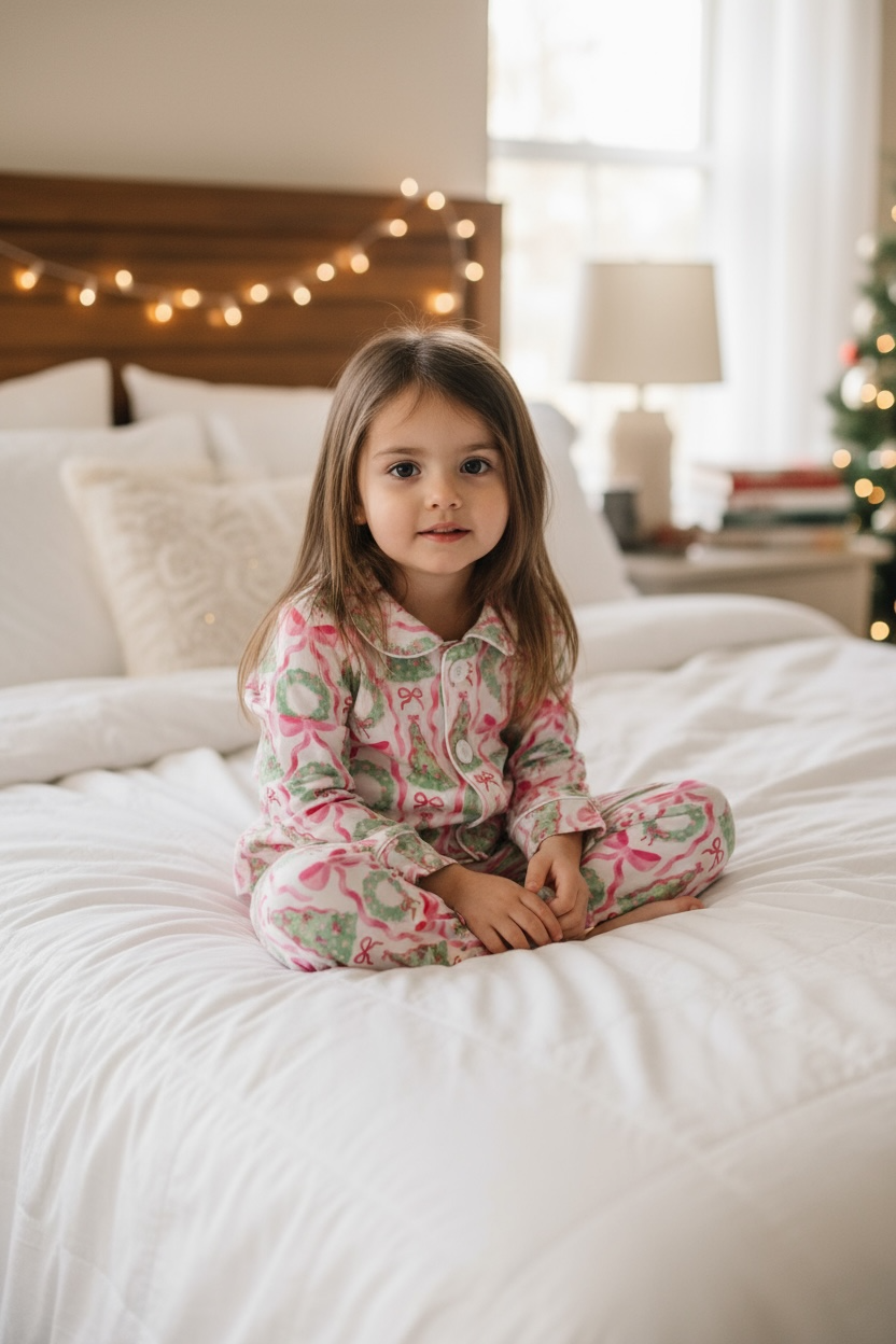 Coquette bow printed pajamas. GLP080715- sol