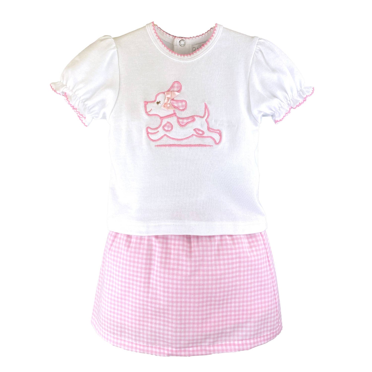 Shirt & Skort Set with Dog Applique