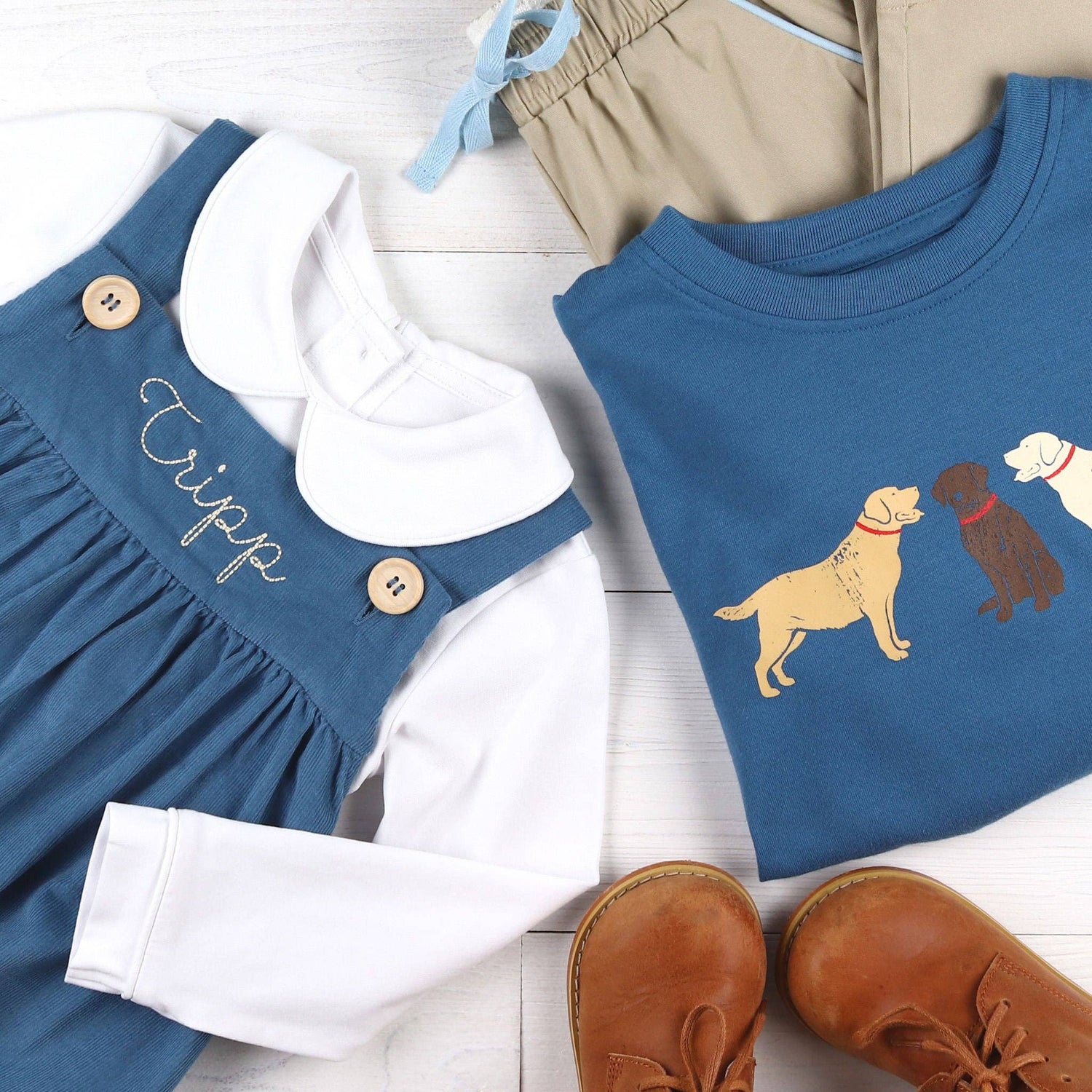 Boys Long Sleeve Collared Shirt