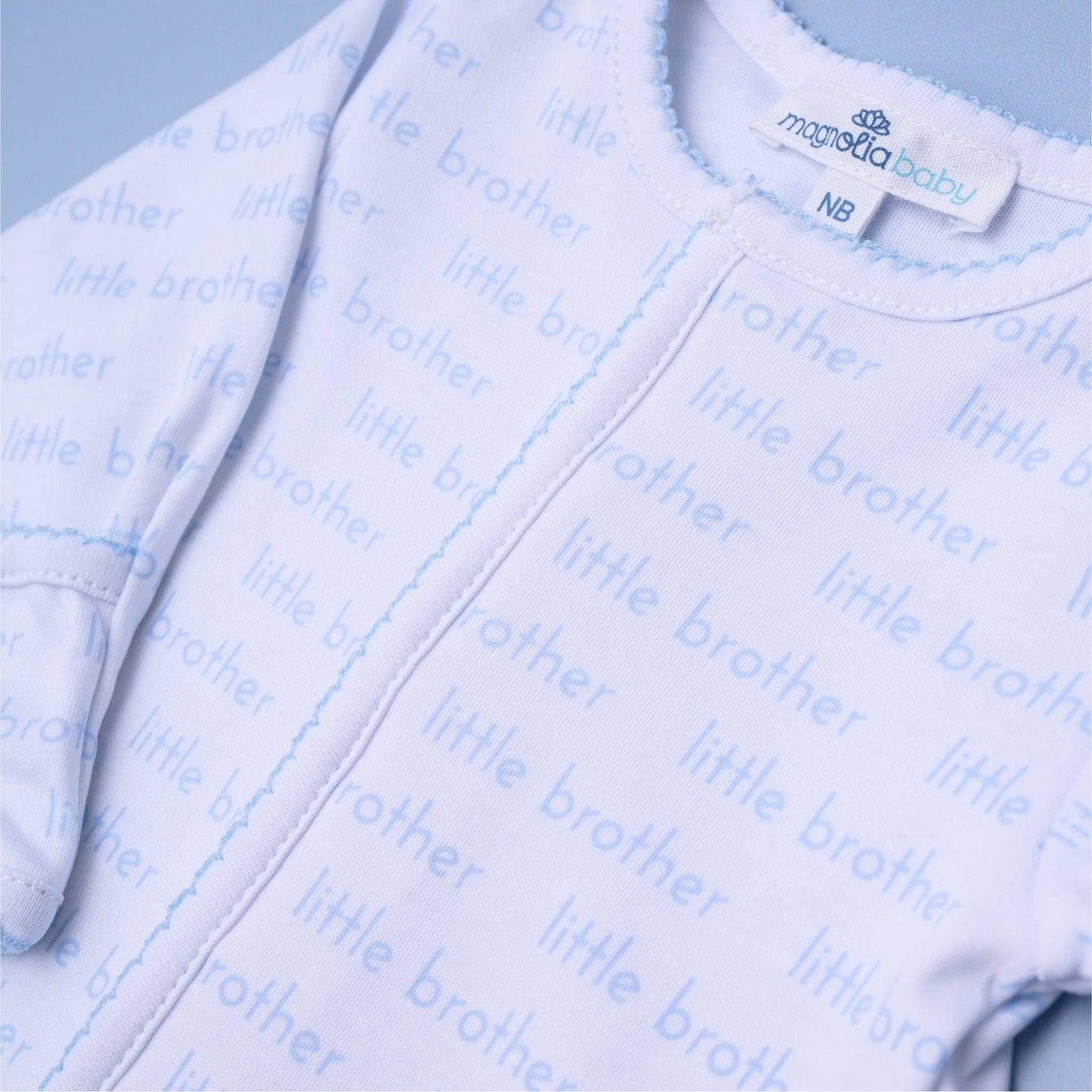 Little Brother Footie – Baby Boy Pima Cotton Newborn Outfit