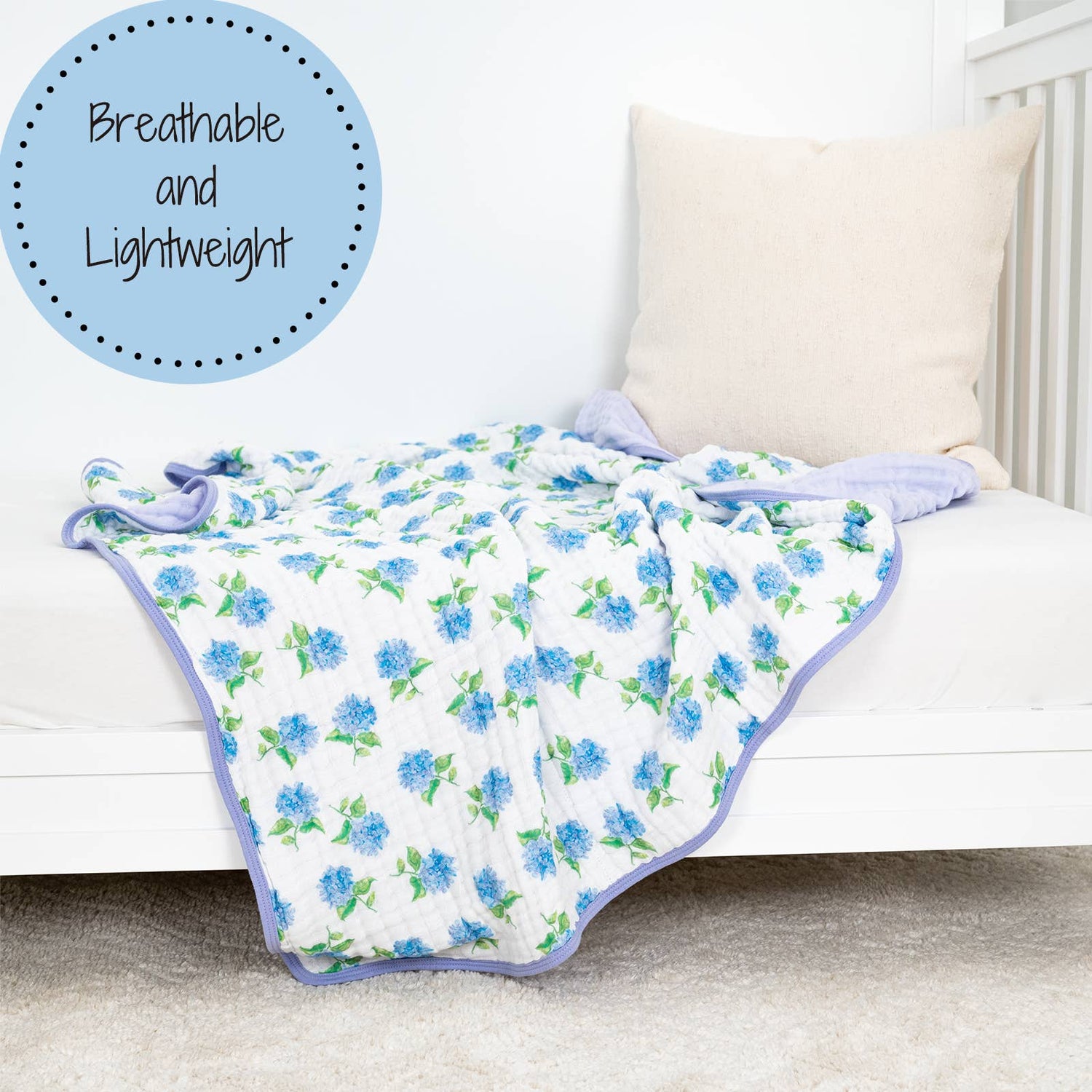 You Had Me At Hydrangea Baby Toddler Muslin Blanket