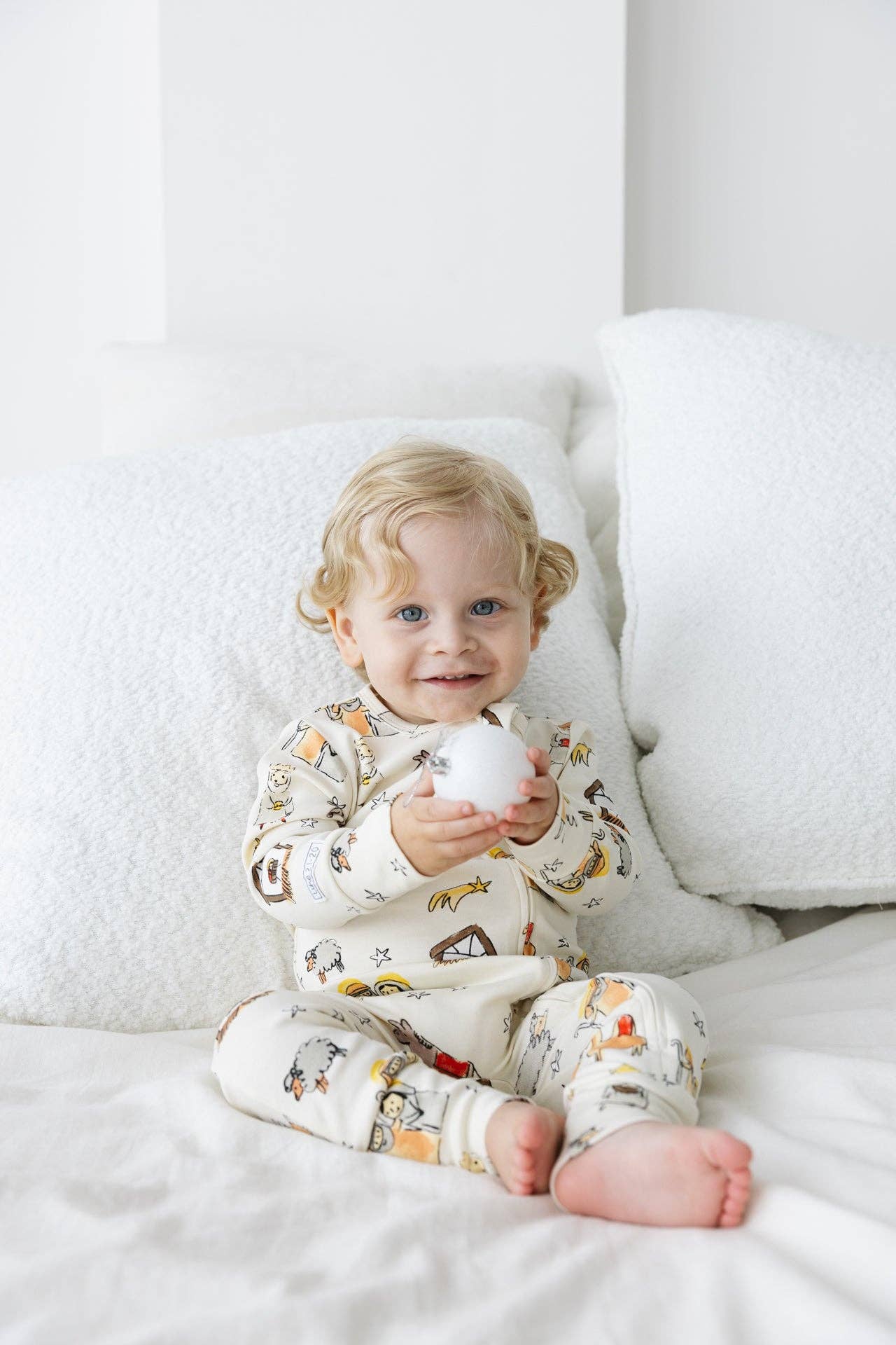 Away in a Manger PJ Footless Onesie Cotton