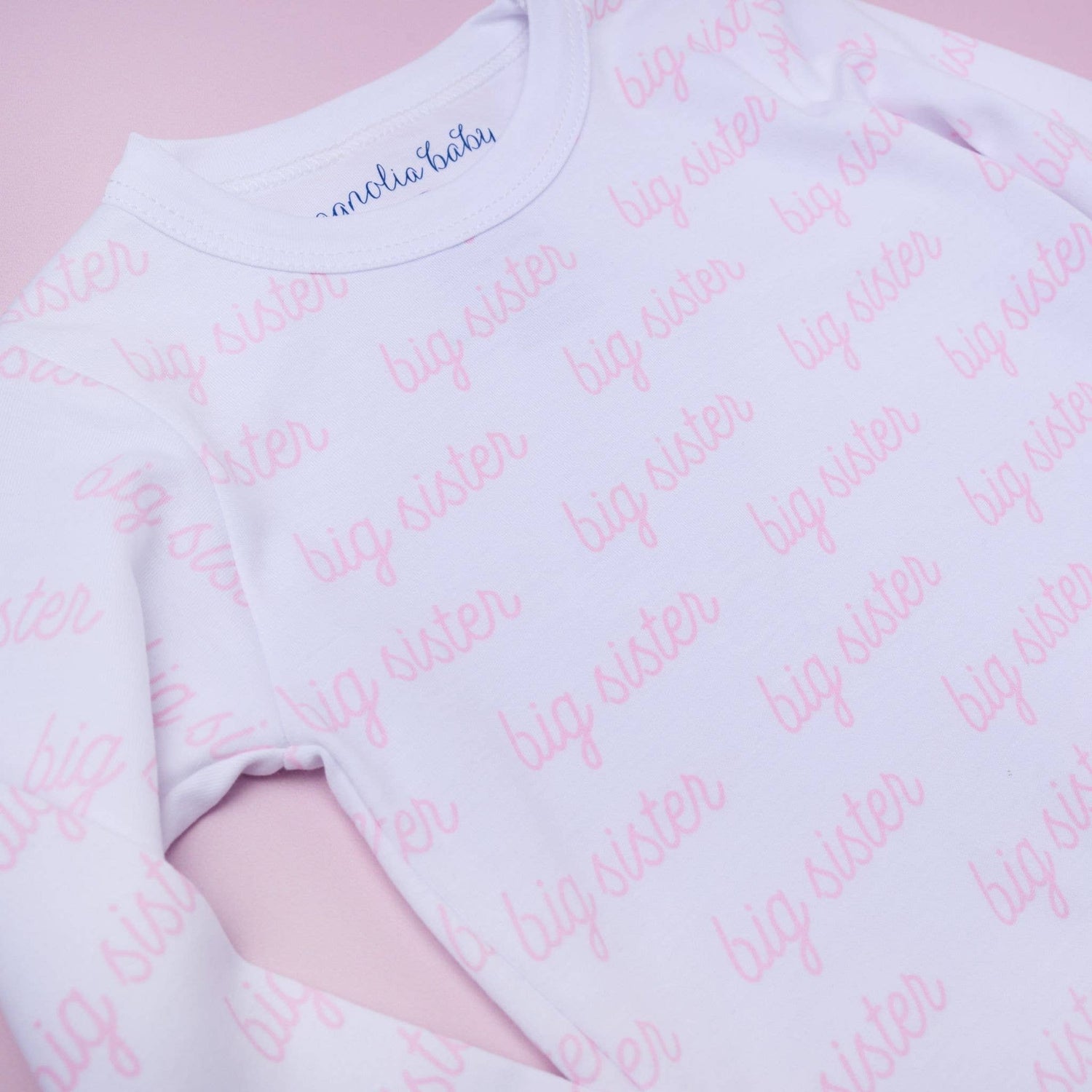 Big Sister Print Long Pajamas