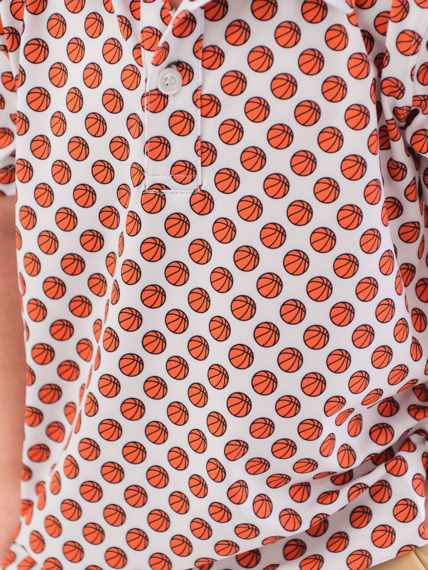 Boys Basketball Madness Knit Short Sleeve Performance Polo