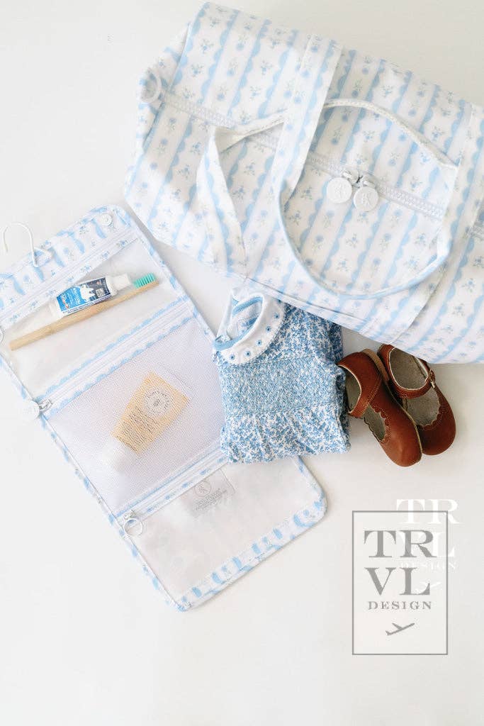 Weekender - Ribbon Floral Blue Duffel Bag