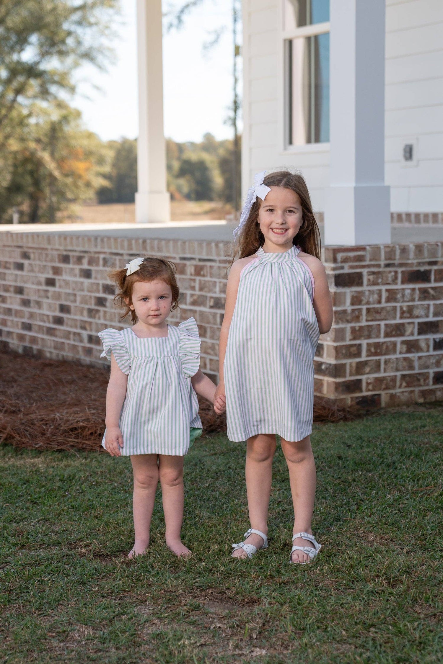 Jewel Pink & Green Stripe Dress