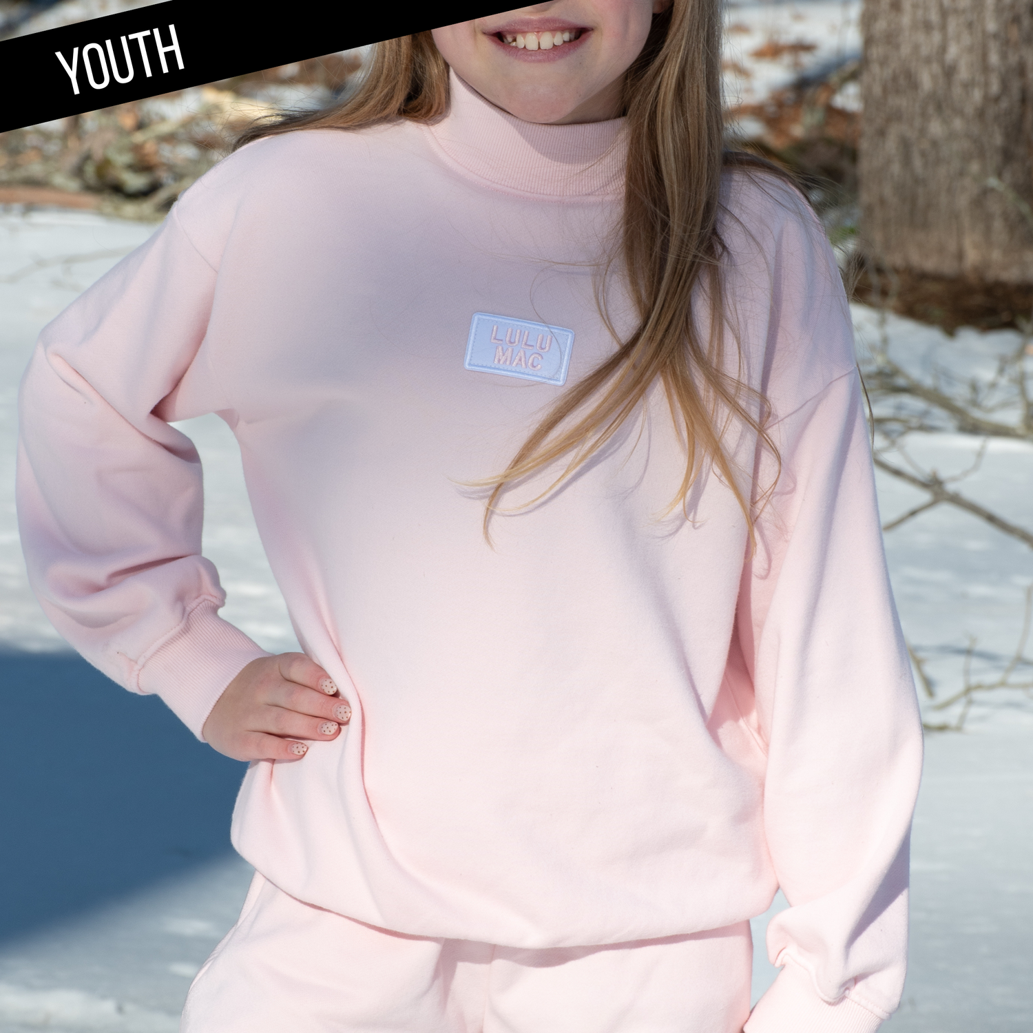 KD-TP-1001 KID LONGSLEEVE TERRY CLOTH TOP-LIGHT PINK