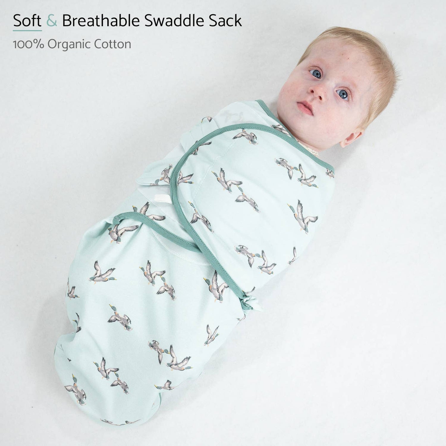 Quacking'up Baby Sleep Swaddle, 100% Organic Cotton