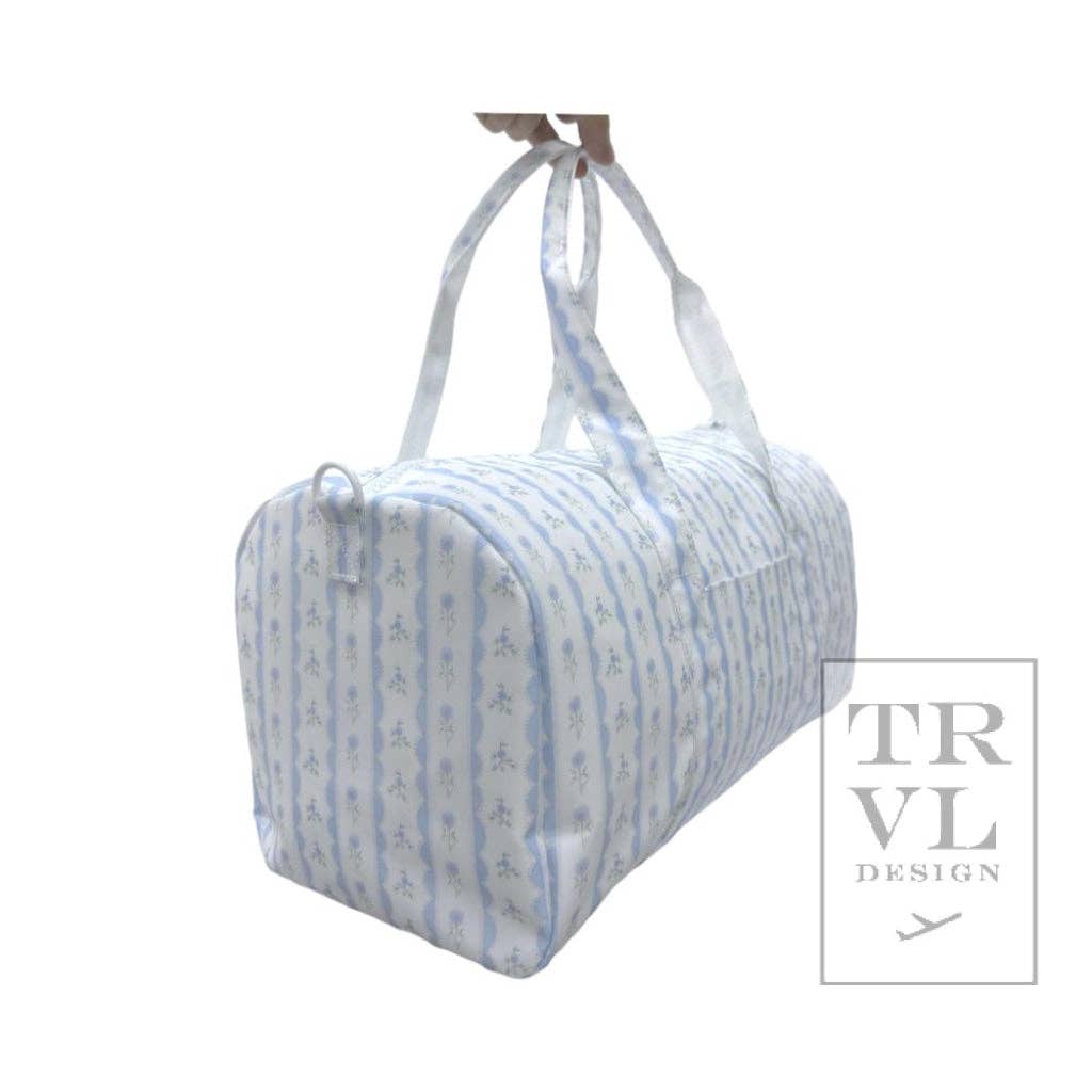 Weekender - Ribbon Floral Blue Duffel Bag