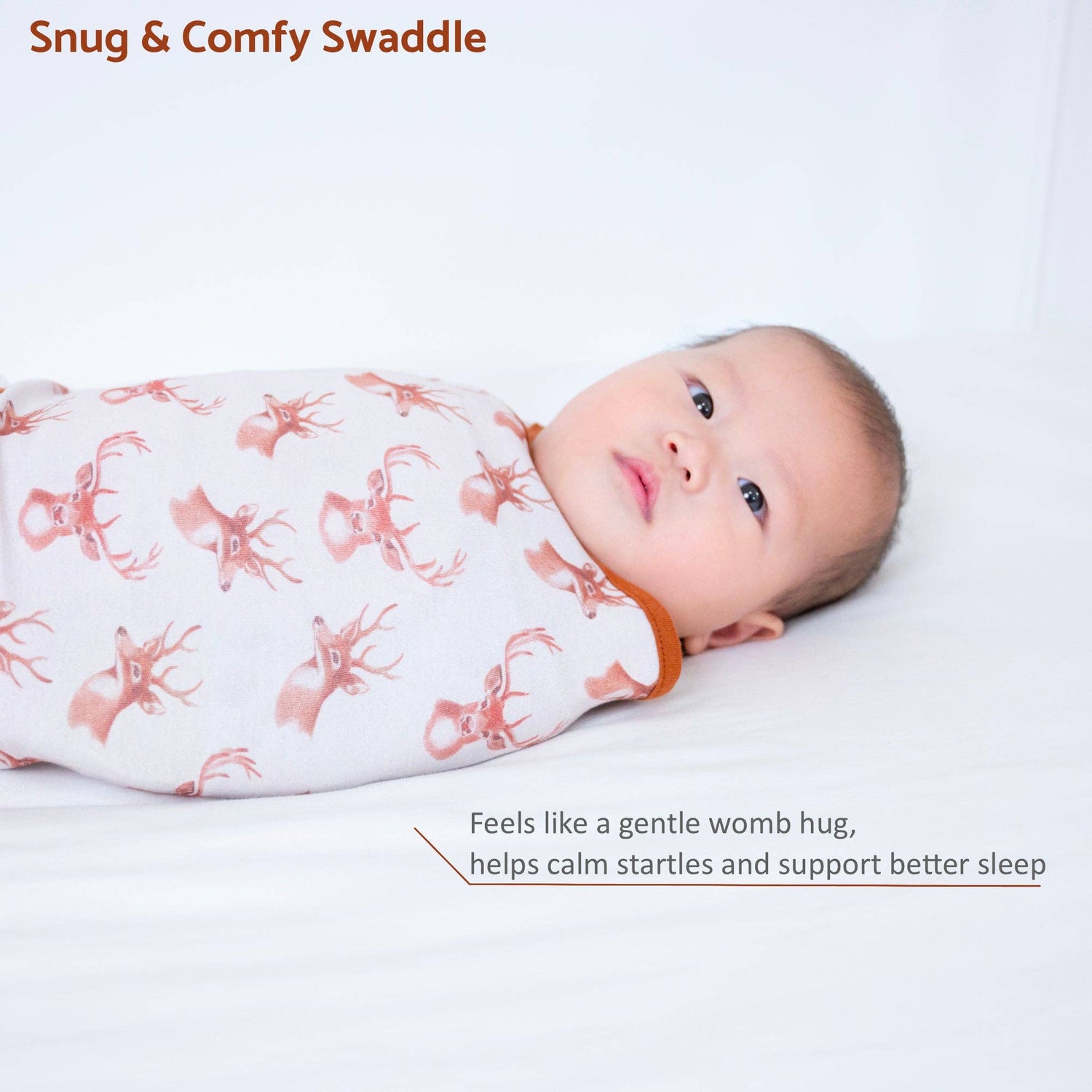 Oh Deer Baby Sleep Swaddle 100% Organic Cotton