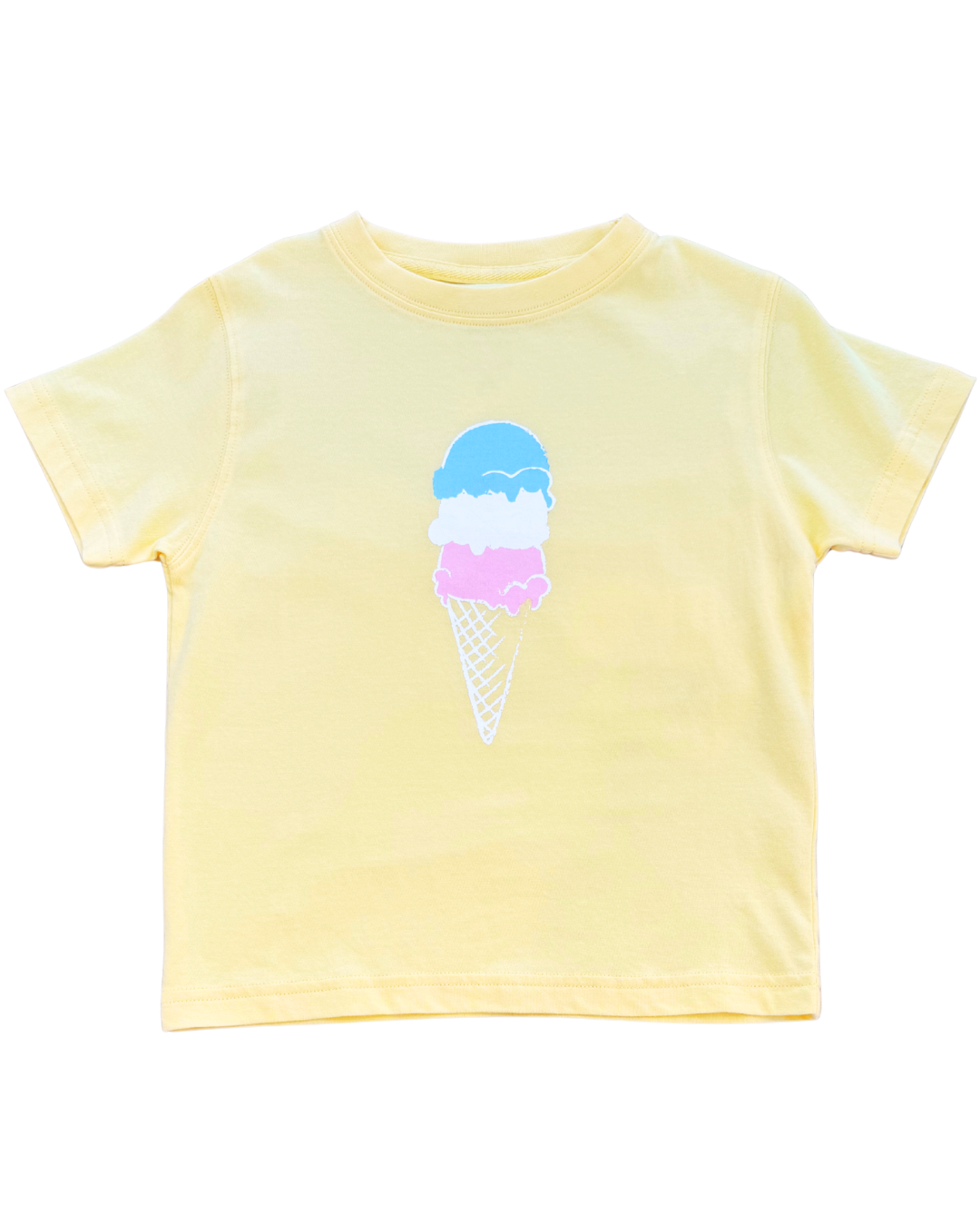 Short-Sleeve Yellow Ice Cream T-Shirt  