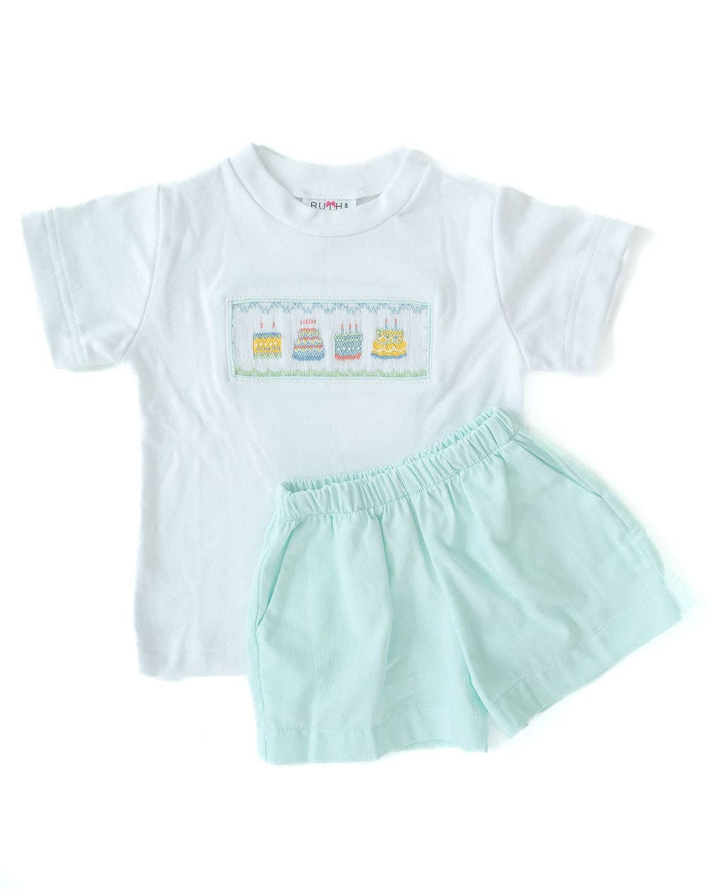 Mint Green Birthday Boy Beau T-Shirt/Shorts Set