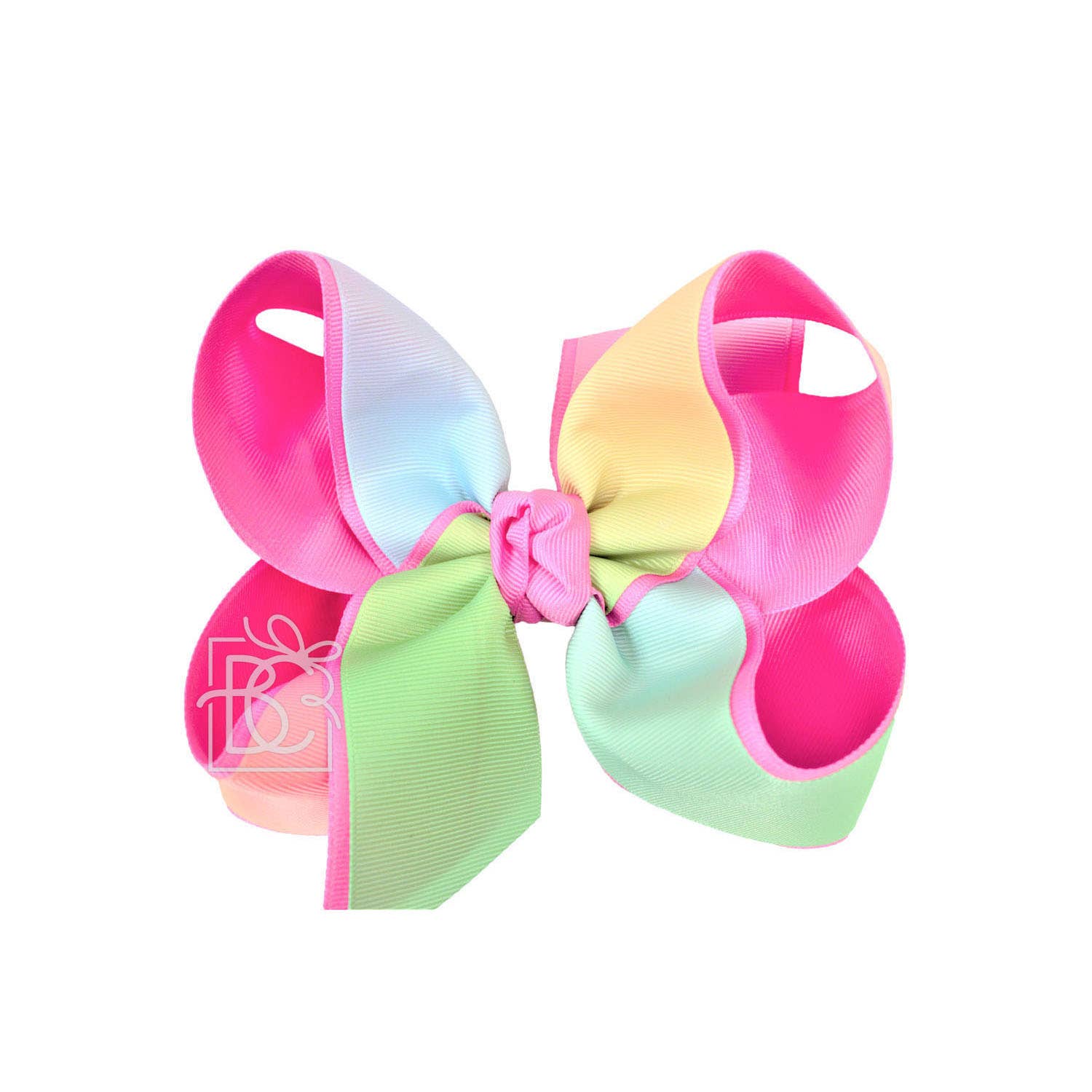 LAYERED RAINBOW BOW ON CLIP