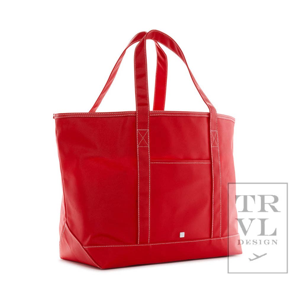 Maxi Tote - Coated Canvas Large Red *New!