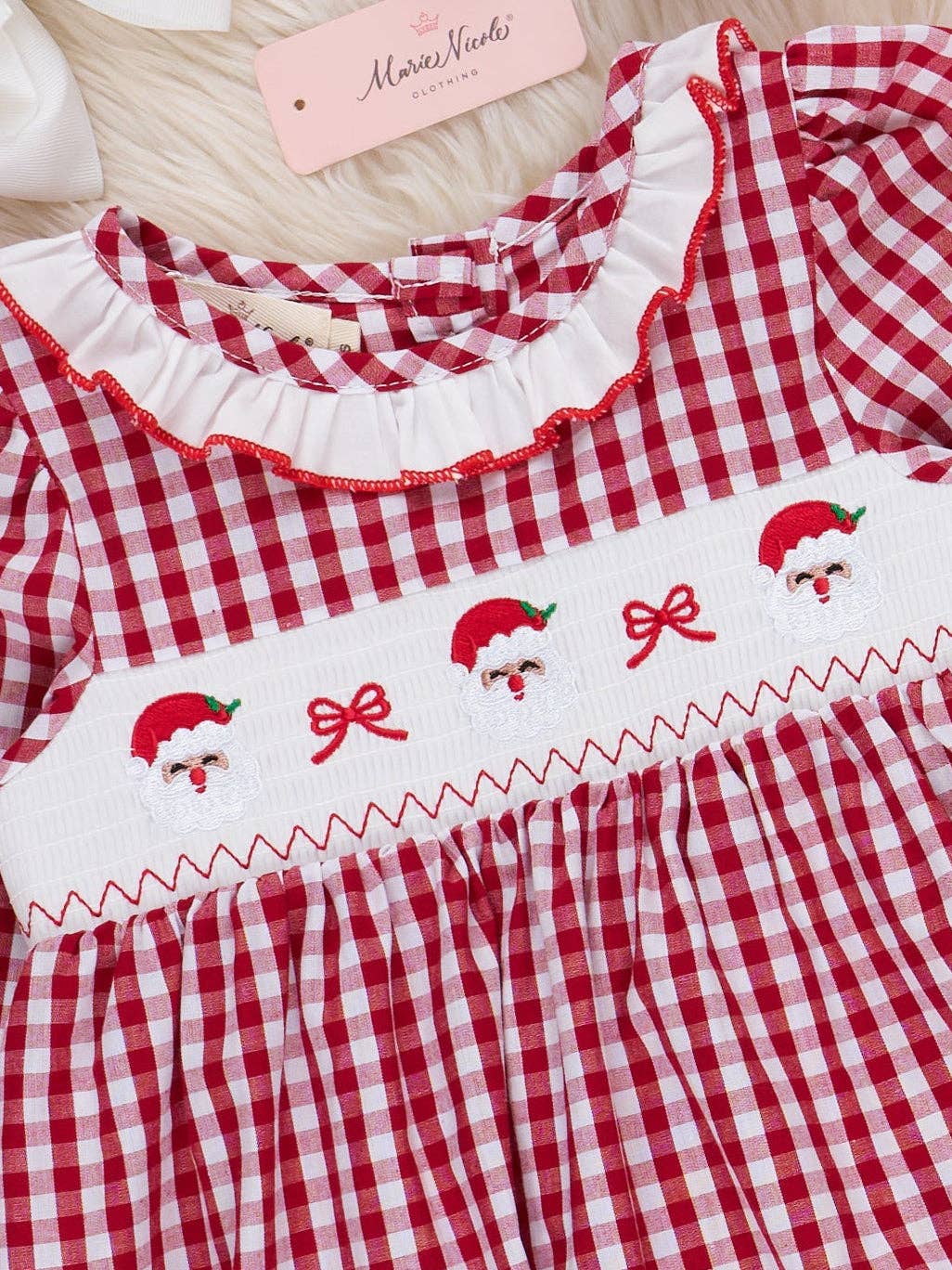 Moments with Santa Smocked Cotton Dress