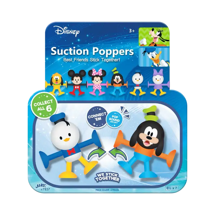 Disney Suction Poppers 2 Pack Assortment, Sensory Fun 3+