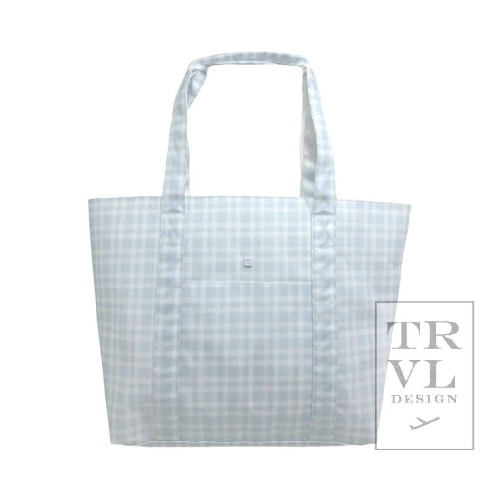 Jumbo Tote - X-large Tote Pimlico Plaid Blue *New!
