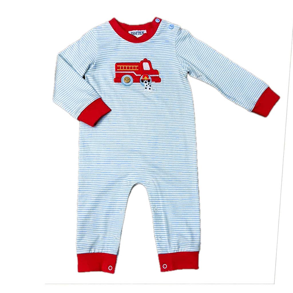 Fire Engine Boy's Romper