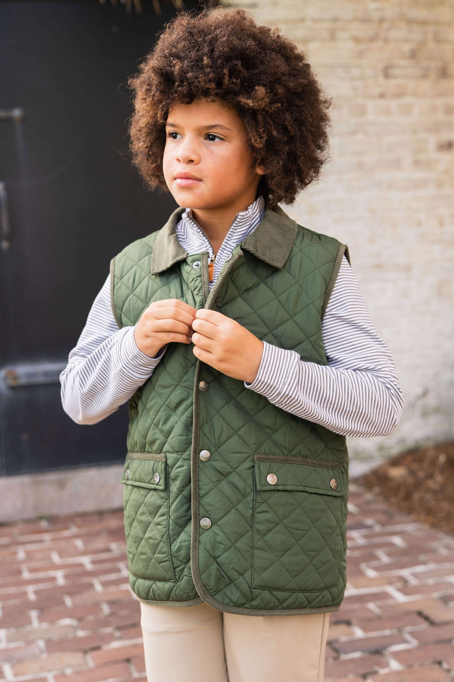Derby Field Boys Vest Green