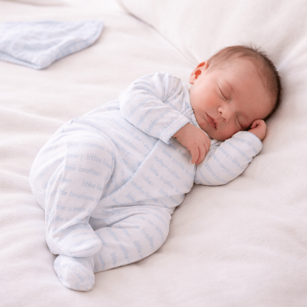Little Brother Footie – Baby Boy Pima Cotton Newborn Outfit