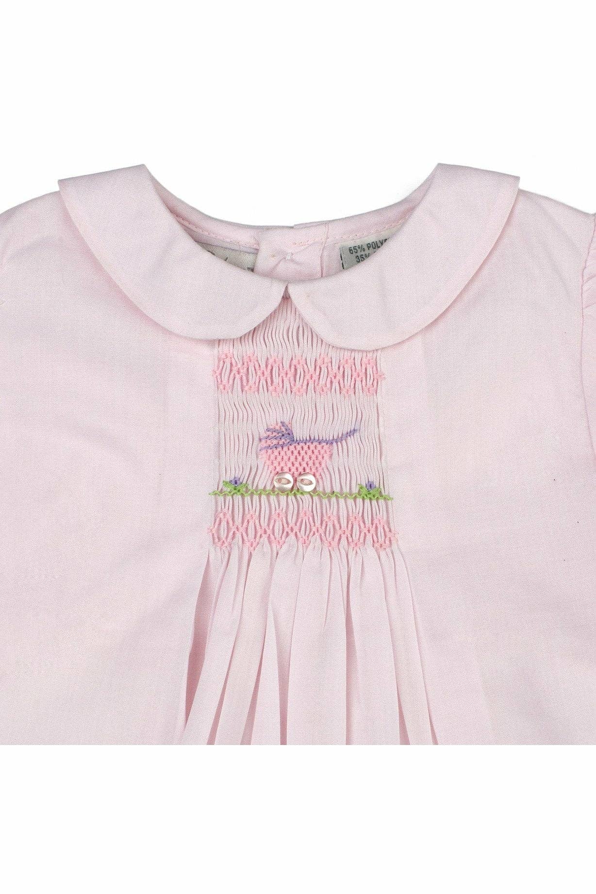 Baby Girls  Day Gown and Hat Smocking Pink Newborn