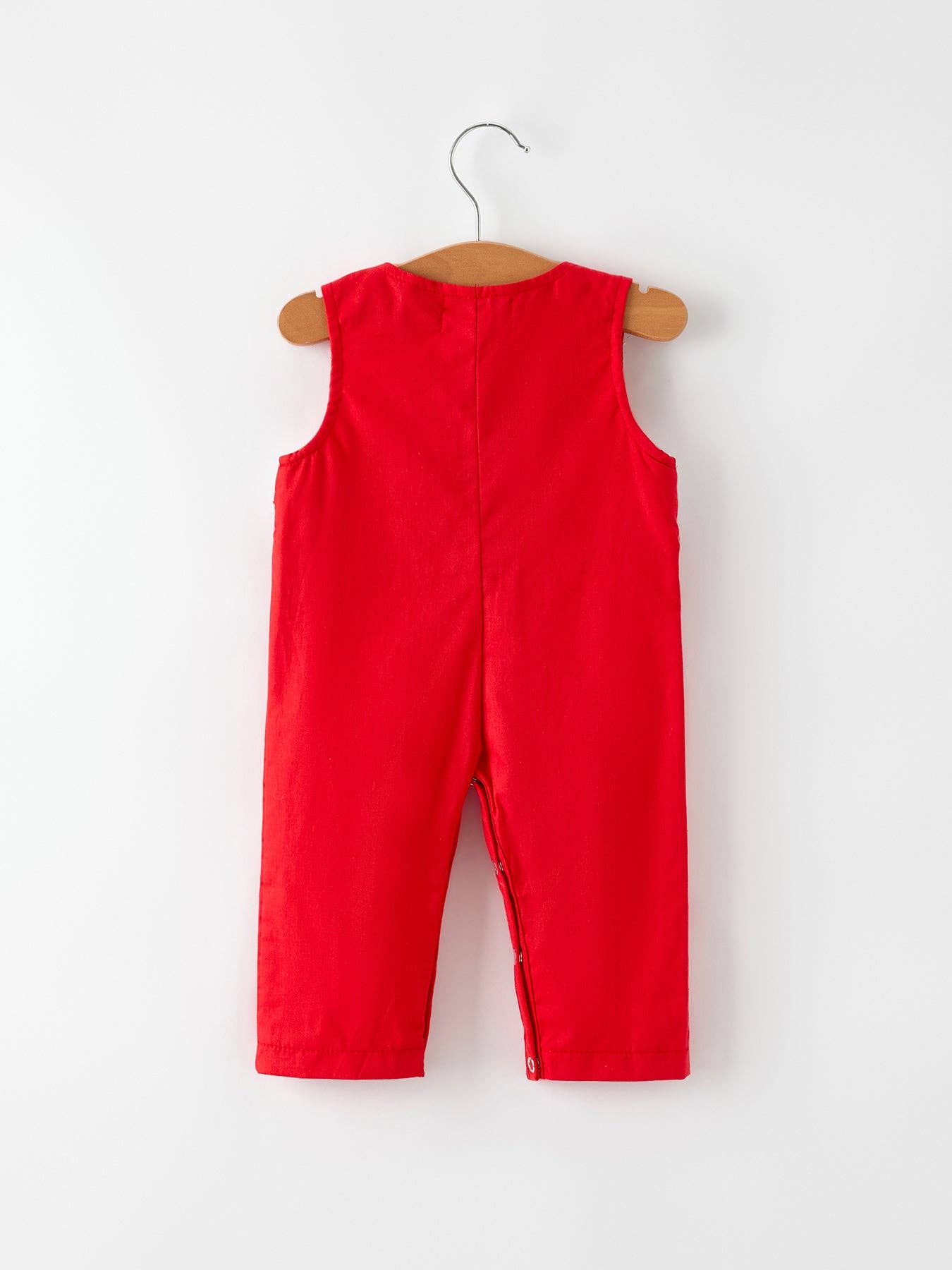 Grinch Cheer: Red Holiday Baby Boys Romper with Cute Embroidery