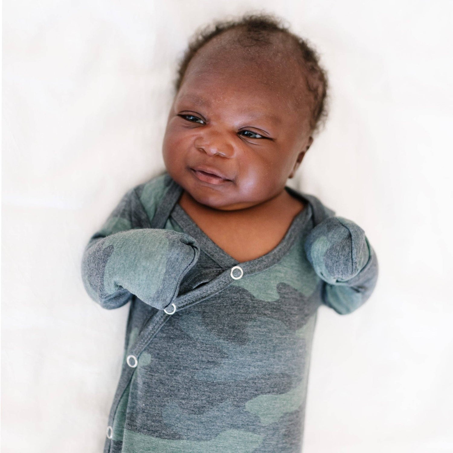 Newborn Knotted Gown - Hunter