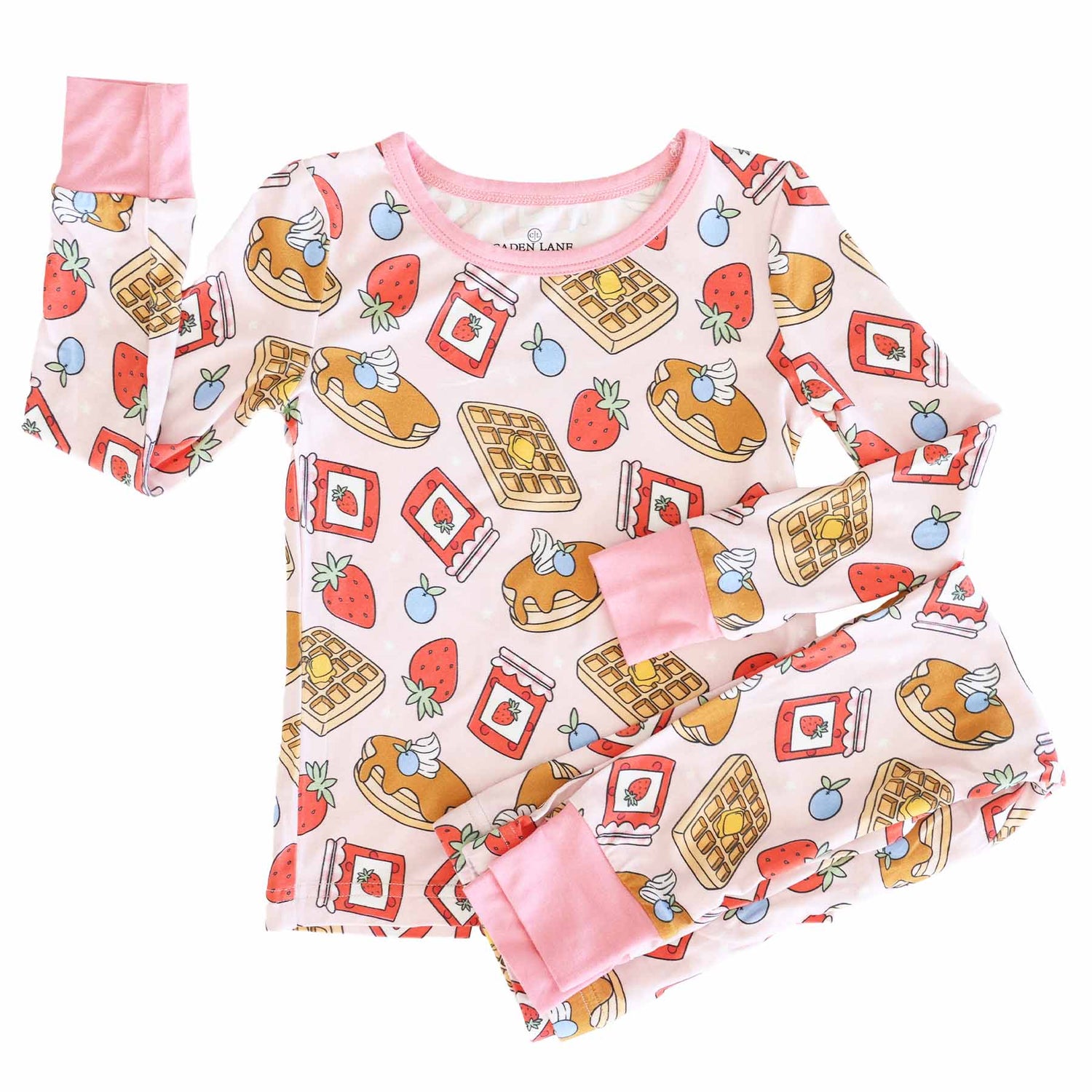 Sweet Stacks Two Piece Pajama Set | Pink