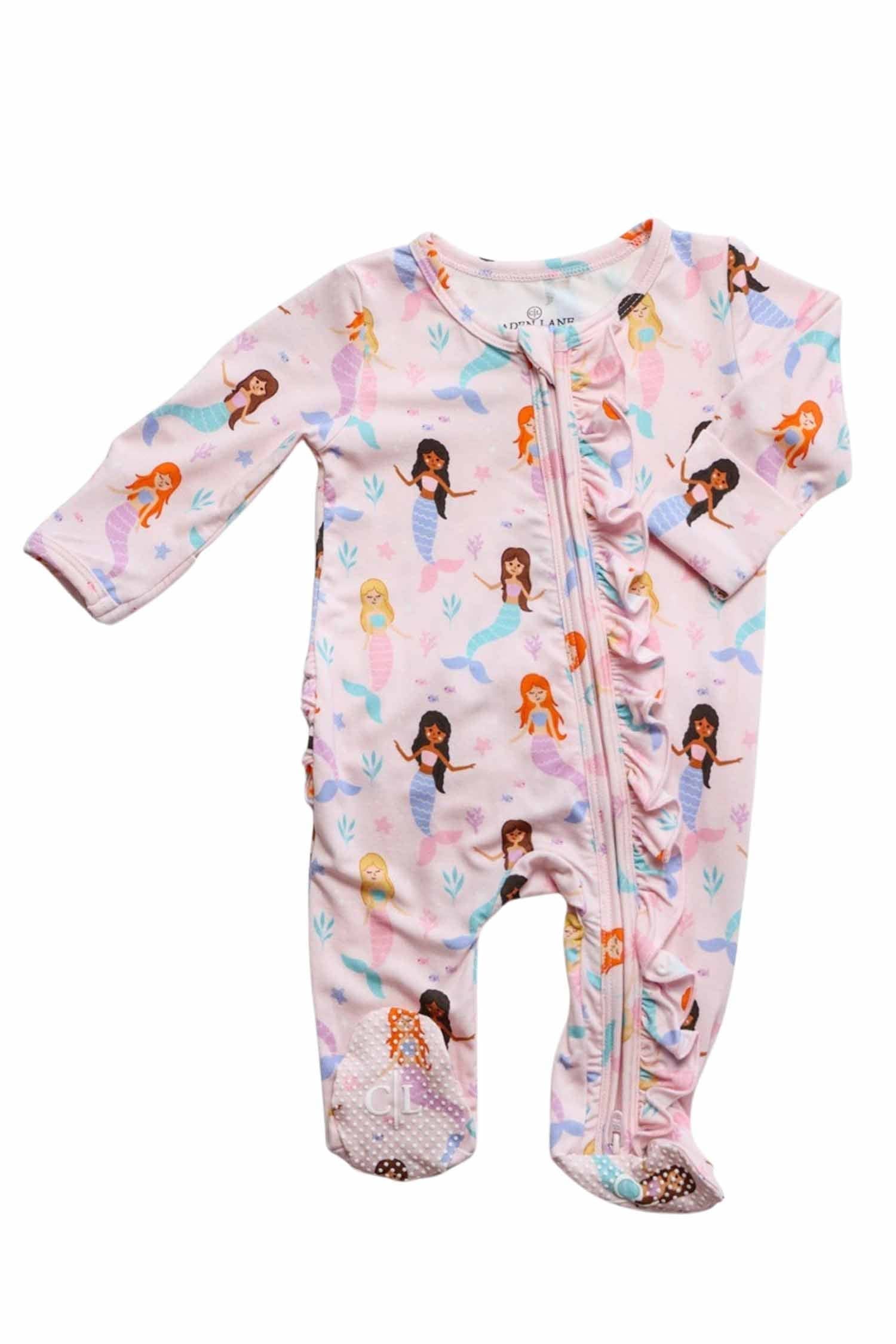 Ruffle Zipper Footie | Let's Be Mermaids
