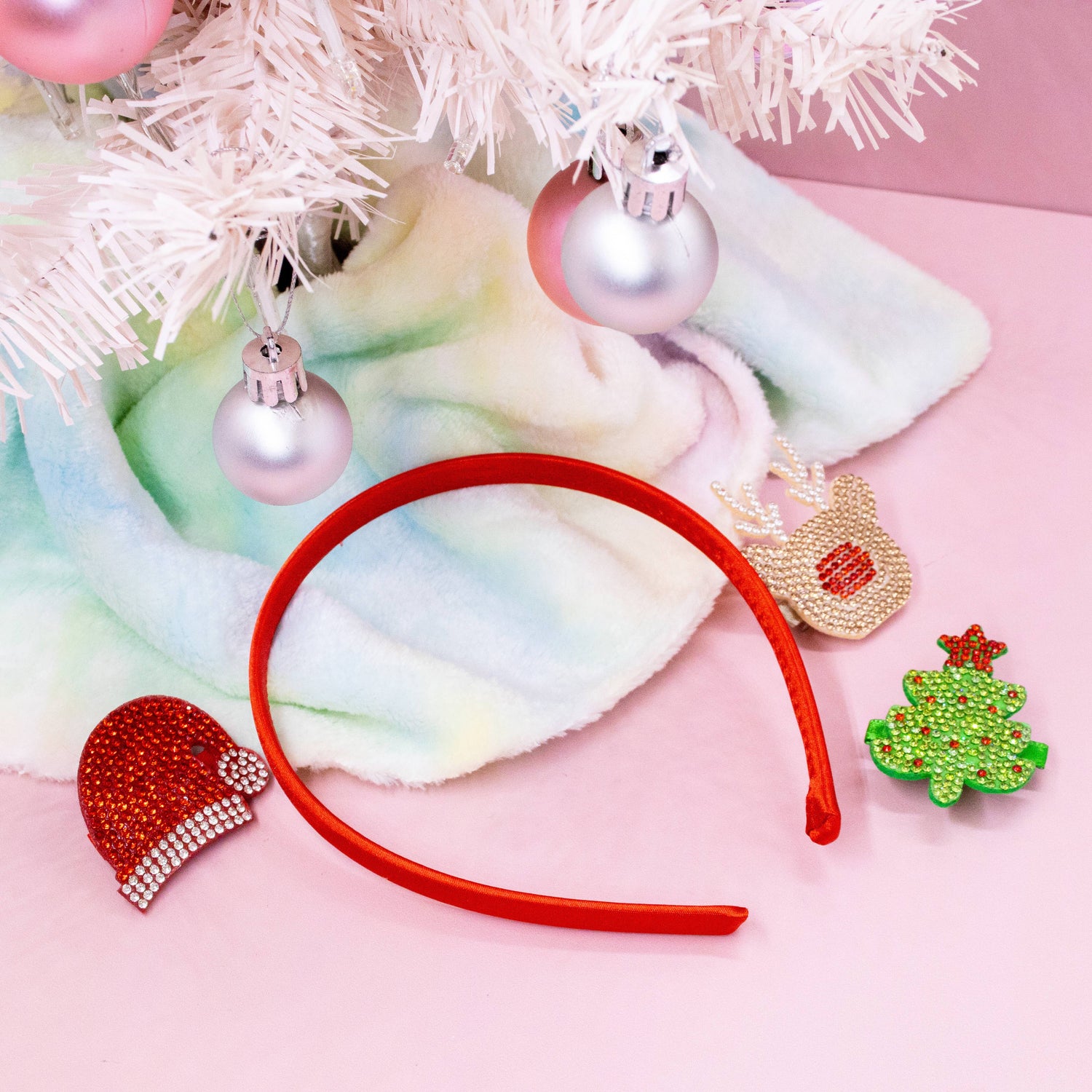 Christmas Charm Headband and Hair Clips - Interchangeable