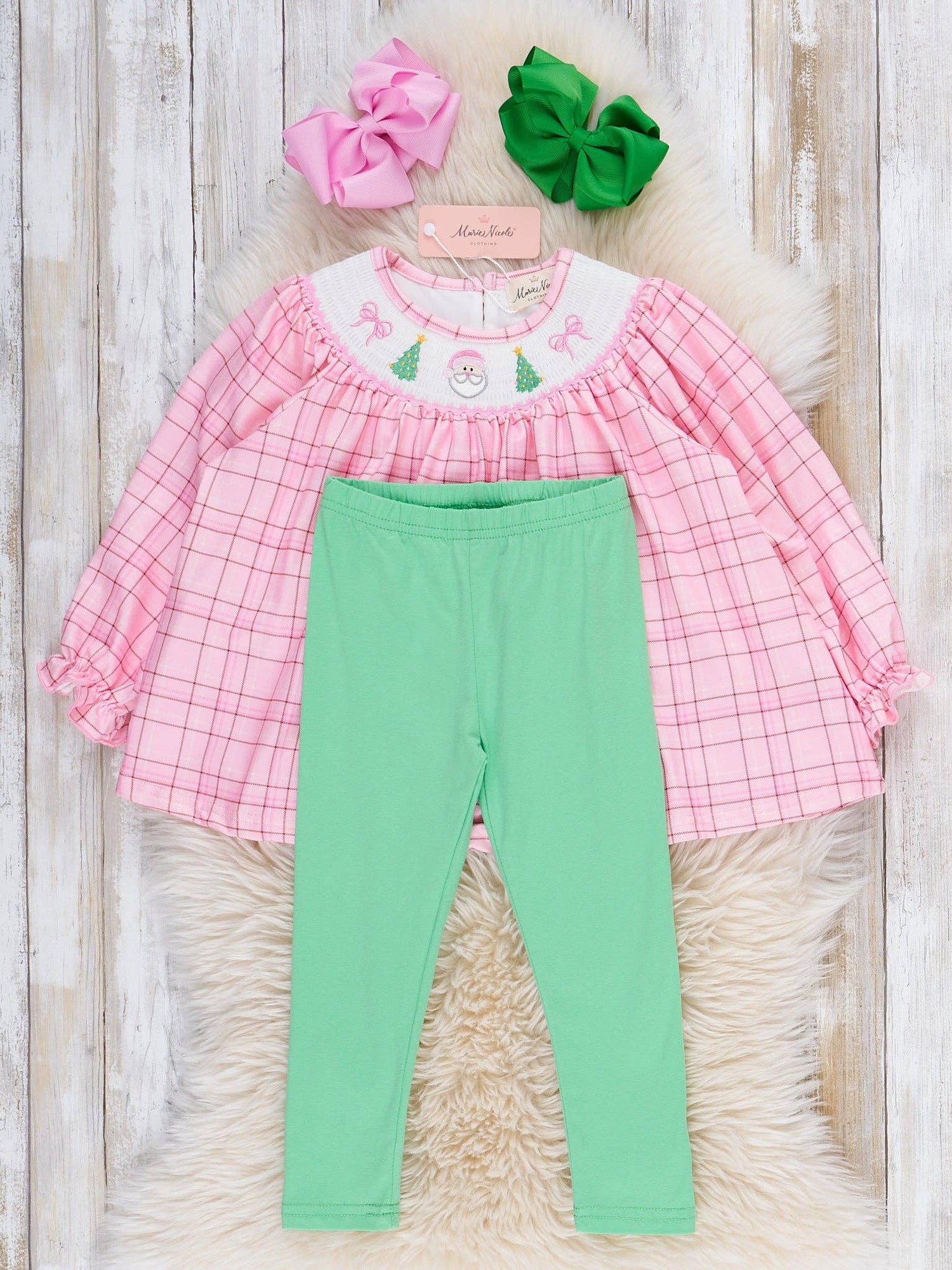 Plaid Christmas Delight Smocked Outfit