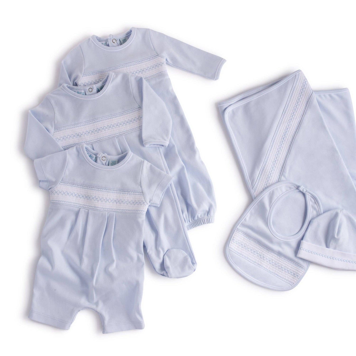 Baby Boy's Smocked Argyle Gown With Hat
