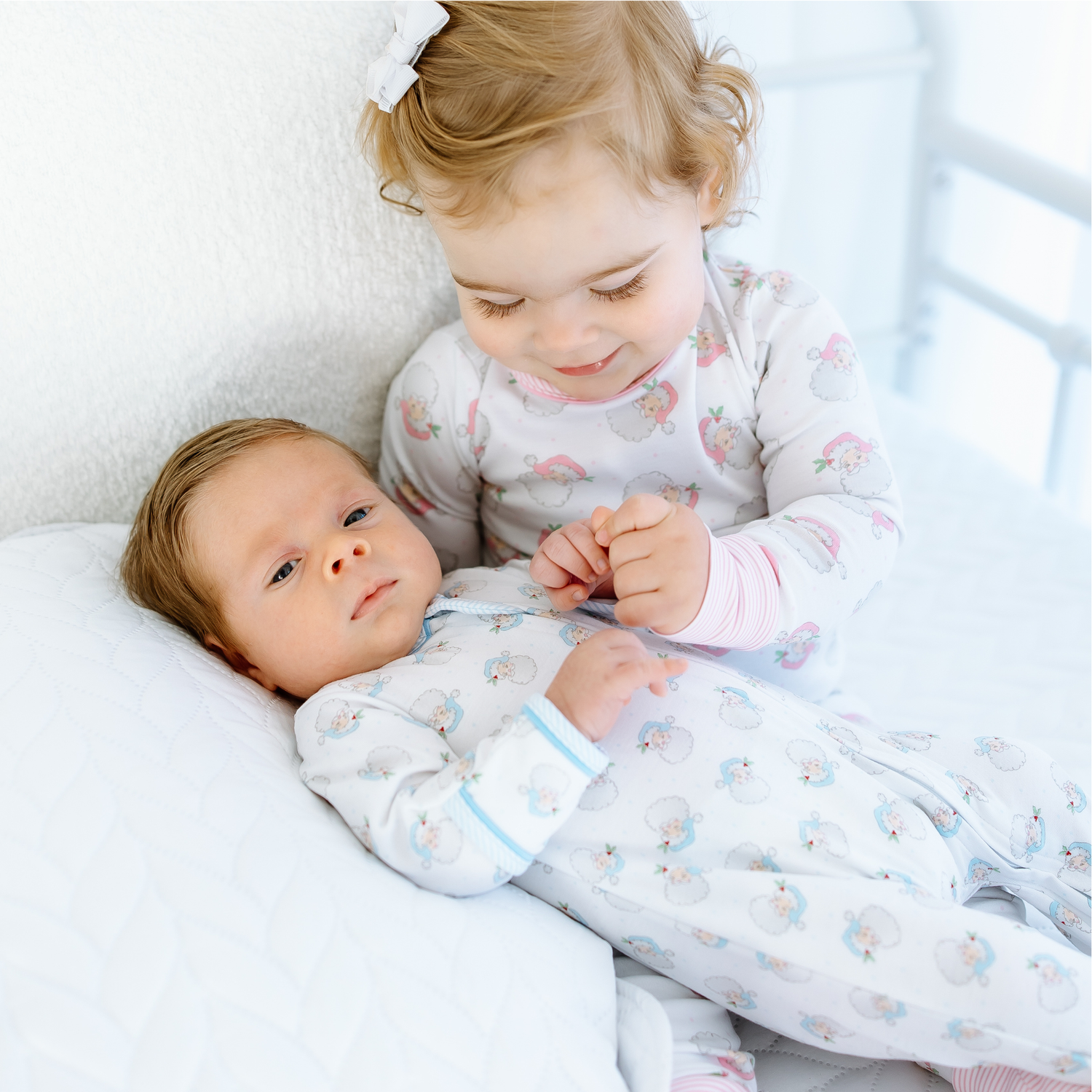 Santa Baby Long Pajamas - Pink