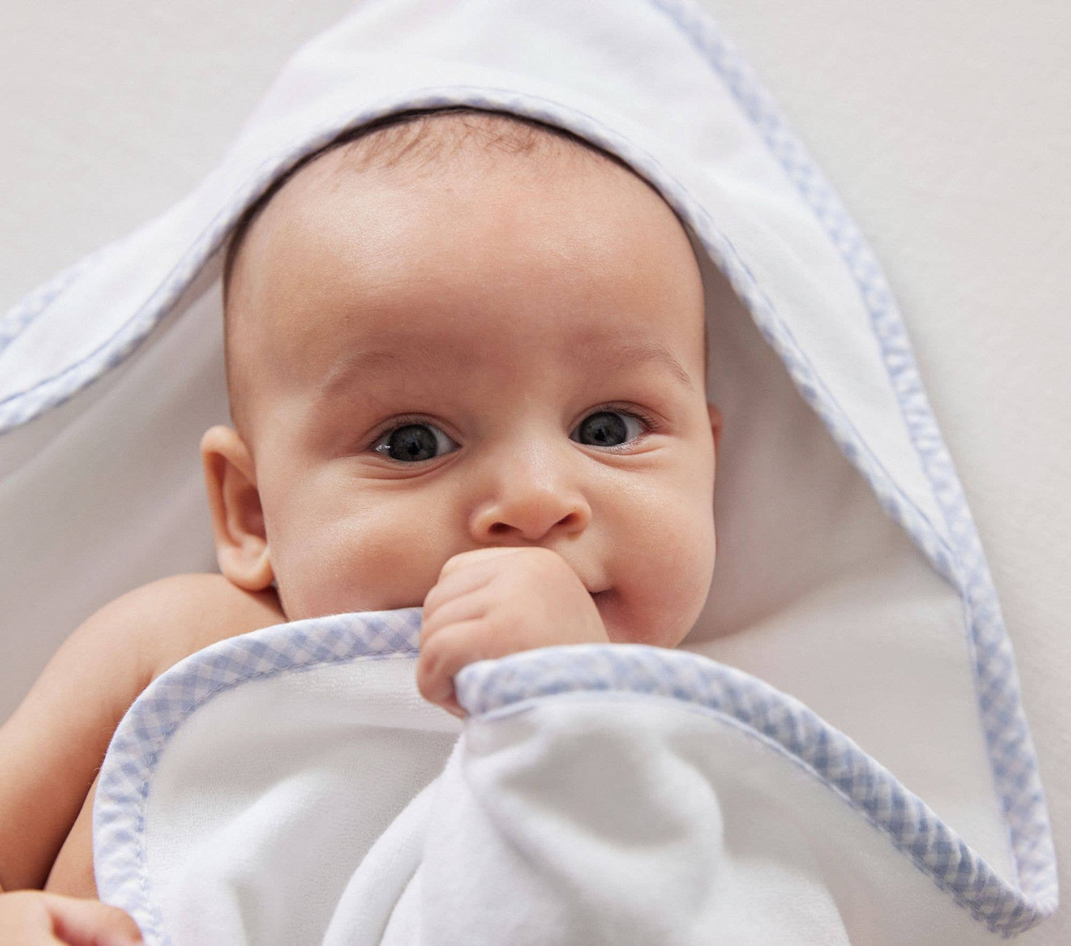 Hooded Terry Cloth Towel Bath Set - Gingham